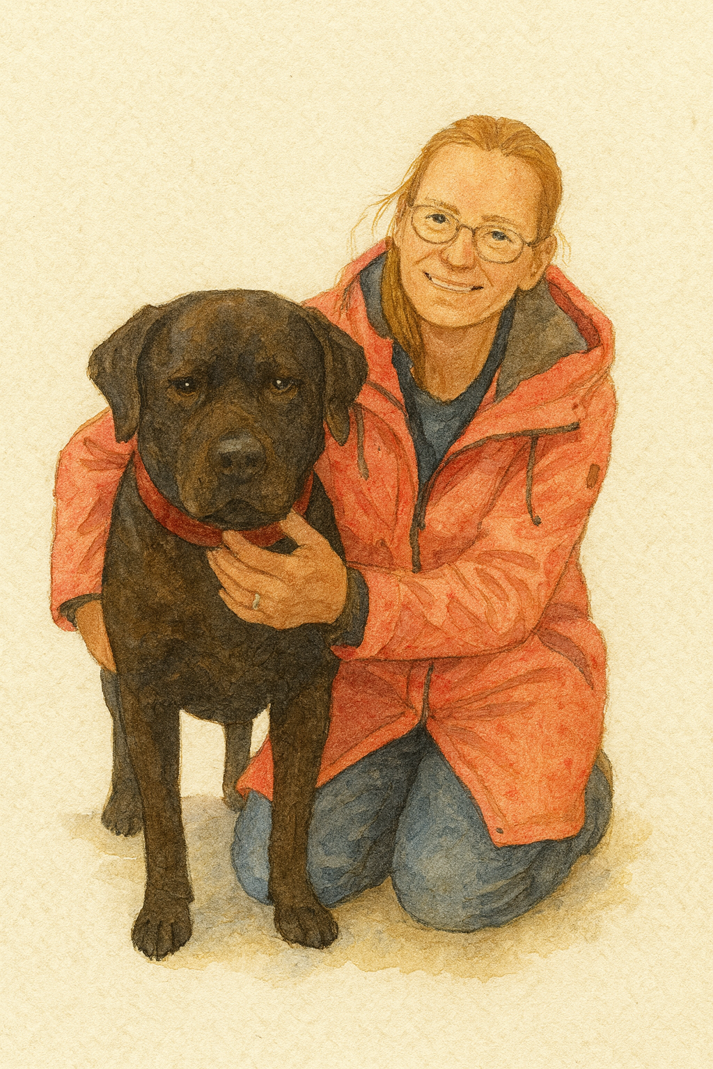 Katharina mit ihrer Hündin Freya im Ehnernviertel